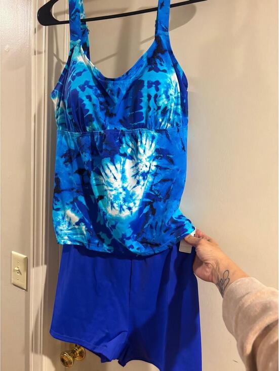 Other - Blue Tie-Dye Tankini Set – Size 14